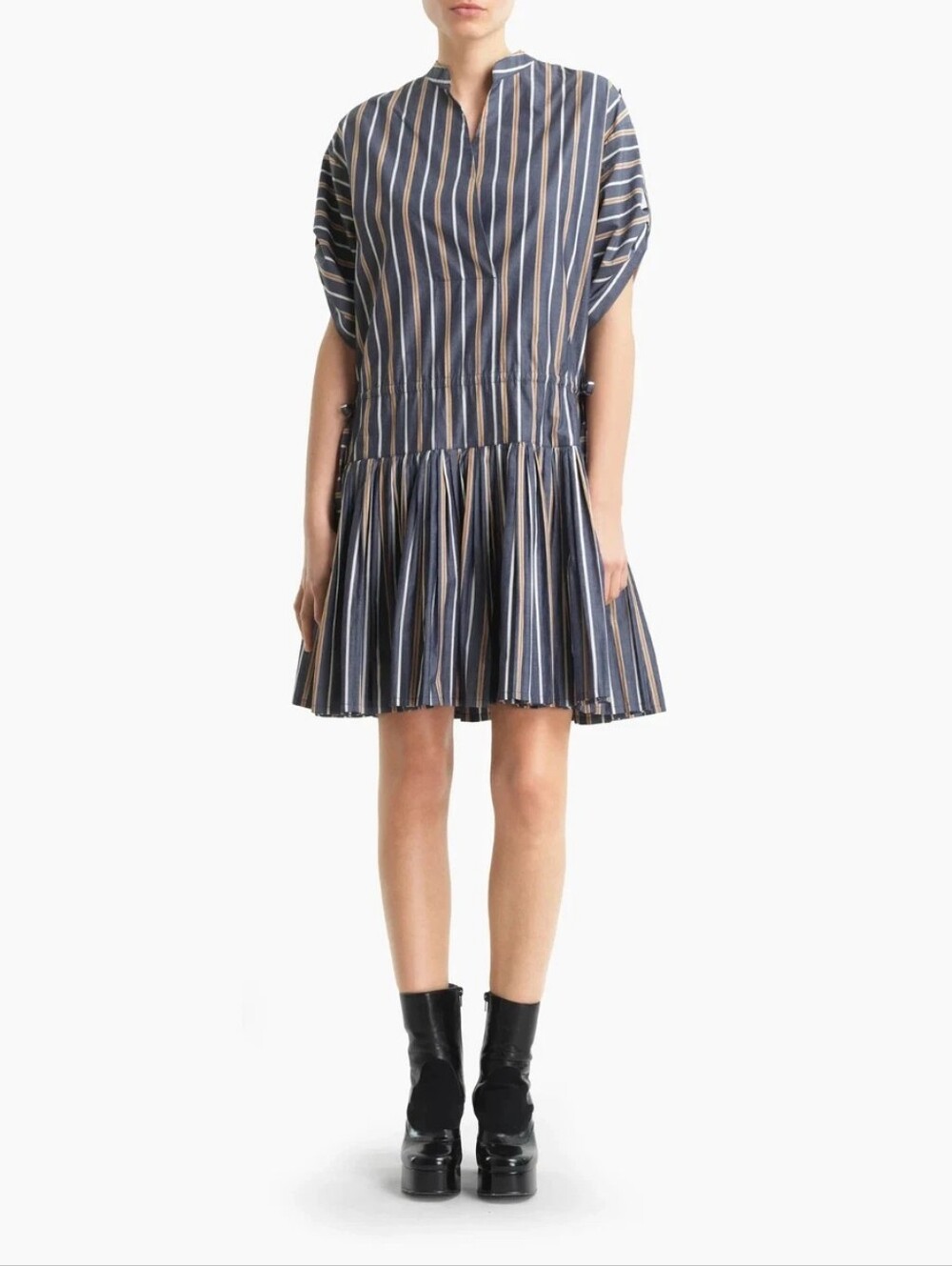 See By Chloe Poplin Striped Dress Oversized 44 Large